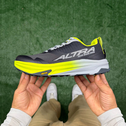 Altra Mont Blanc Speed Black Neon Yellow Men Women Lightweight Trail Shoes