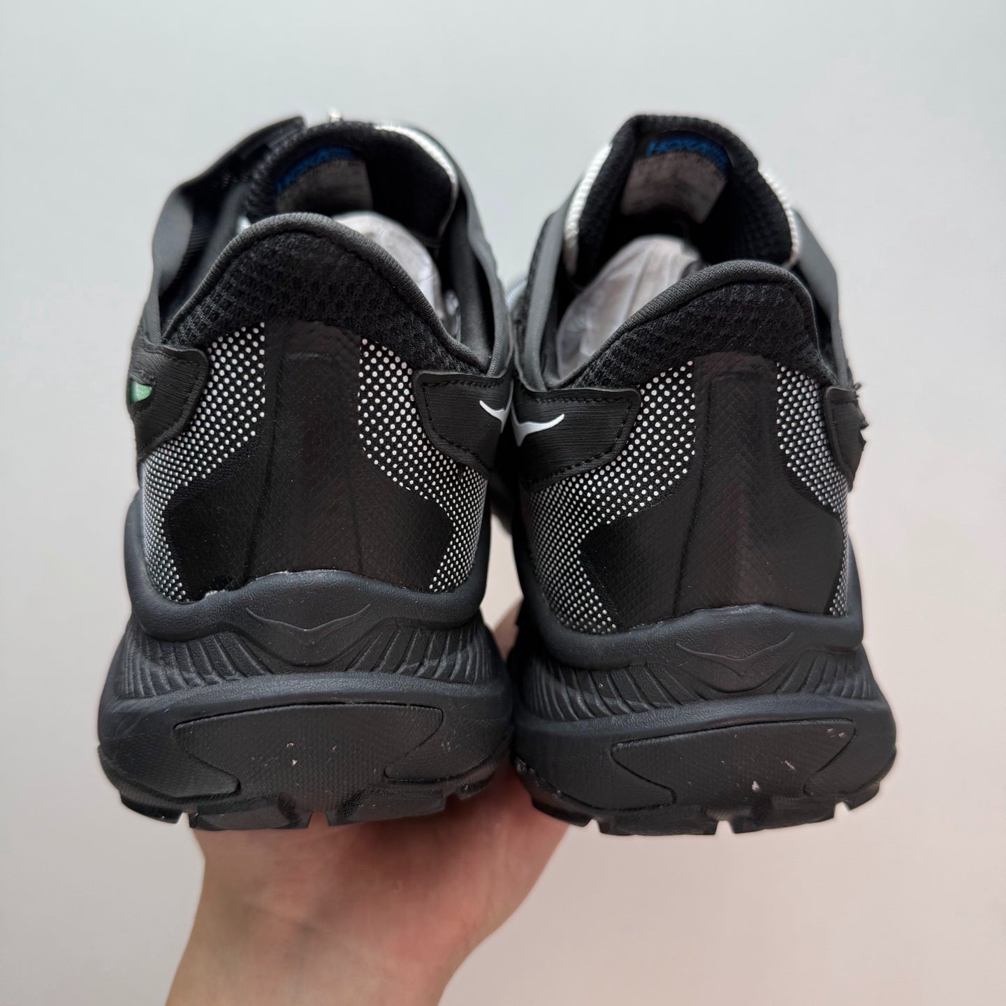 HOKA Zip-Up Transport Sneakers, Black Reflective, Vibram