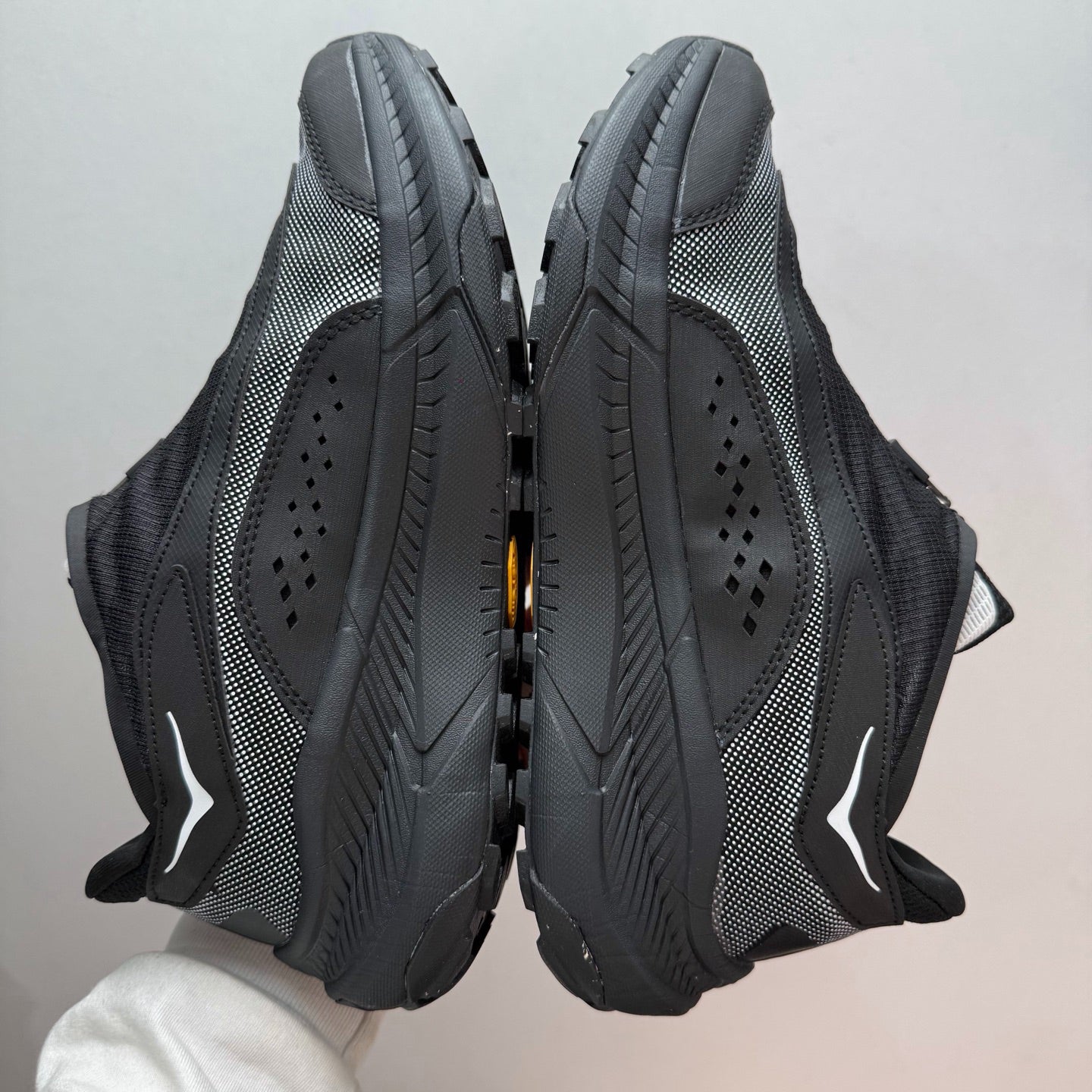 HOKA Zip-Up Transport Sneakers, Black Reflective, Vibram