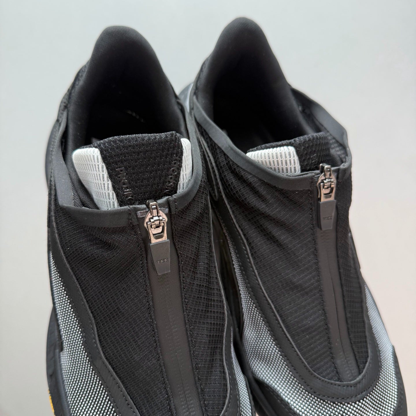 HOKA Zip-Up Transport Sneakers, Black Reflective, Vibram