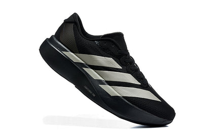 Adidas Adizero Evo SL Woven Running Shoes in Core Black / Silver Metallic