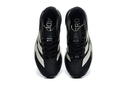 Adidas Adizero Evo SL Woven Running Shoes in Core Black / Silver Metallic