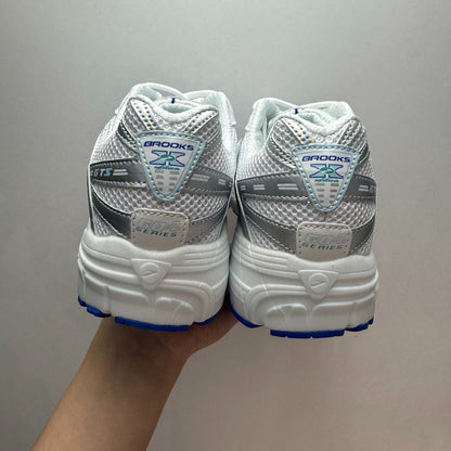 Brooks Adrenaline GTS 10 Retro Running Shoes (White/Dazzling Blue/Breeze)