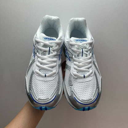 Brooks Adrenaline GTS 10 Retro Running Shoes (White/Dazzling Blue/Breeze)