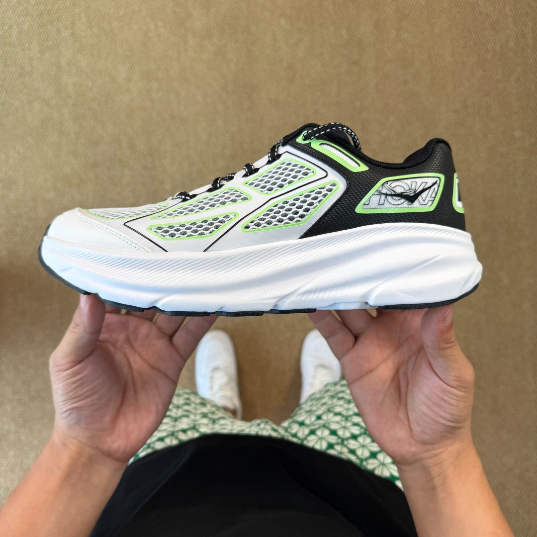 HOKA Clifton One9 Sneakers White | Fluorescent Green