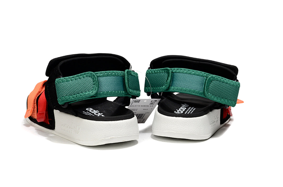 Adidas Originals Adilette 4-Strap Sandals Black Multi-Color GZ8827