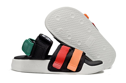 Adidas Originals Adilette 4-Strap Sandals Black Multi-Color GZ8827