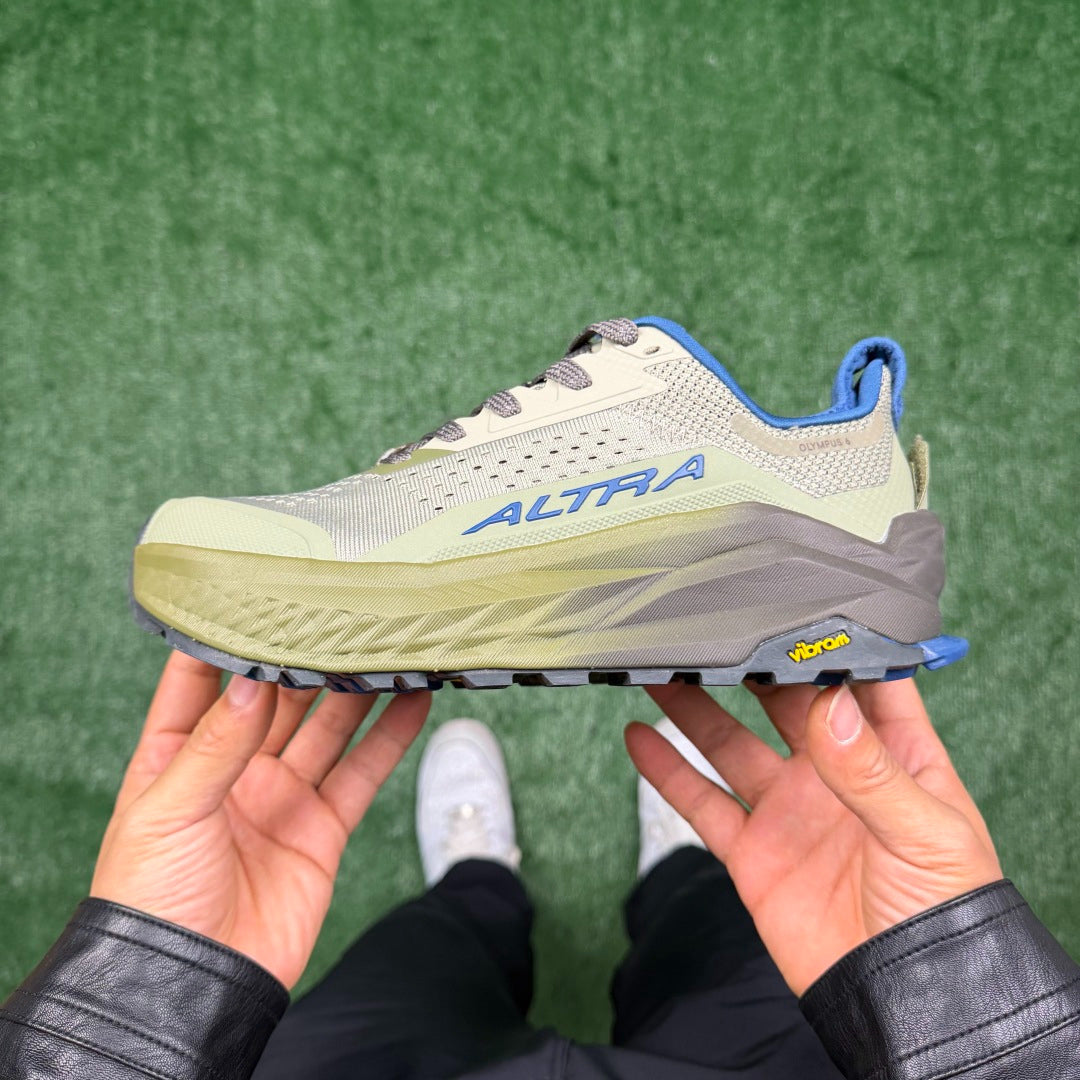 Altra Olympus 6 Sage Green Grey Blue Zero Drop Breathable Trail Running Sneakers