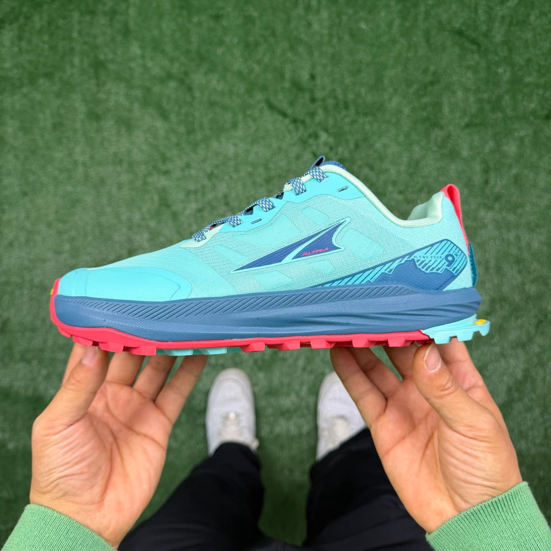 Altra Lone Peak 7 Light Blue Navy Pink Zero Drop Breathable Trail Running Sneakers