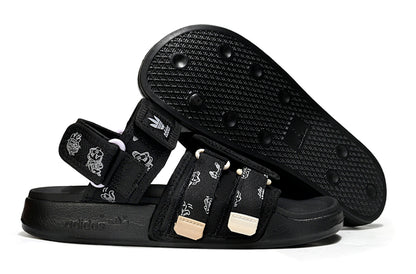 Adidas Originals Adilette 4-Strap Sandals Triple Black GZ8825
