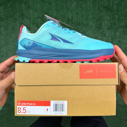 Altra Lone Peak 7 Light Blue Navy Pink Zero Drop Breathable Trail Running Sneakers