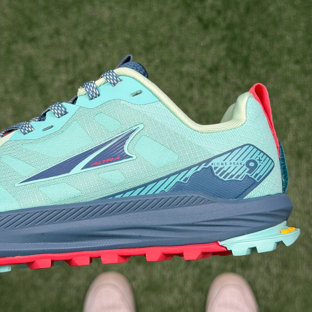 Altra Lone Peak 7 Light Blue Navy Pink Zero Drop Breathable Trail Running Sneakers