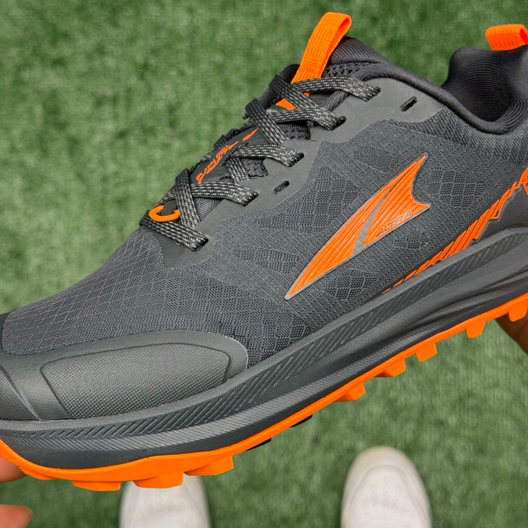 Altra Lone Peak 7 Dark Grey Orange Zero Drop Breathable Trail Running Sneakers