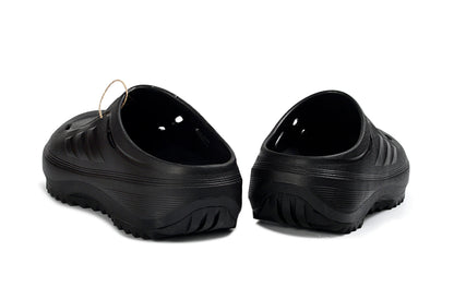 Adidas Adilette Platform Clogs Core Black Slip-On Recovery Shoes JH9851