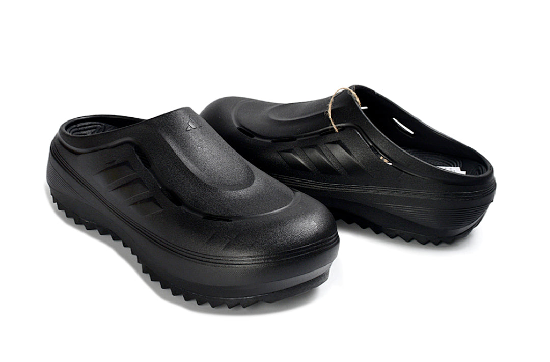 Adidas Adilette Platform Clogs Core Black Slip-On Recovery Shoes JH9851