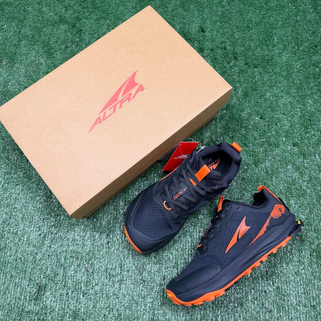 Altra Lone Peak 7 Dark Grey Orange Zero Drop Breathable Trail Running Sneakers