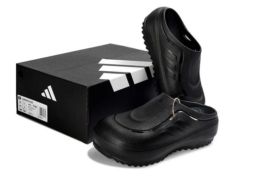 Adidas Adilette Platform Clogs Core Black Slip-On Recovery Shoes JH9851