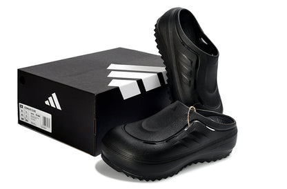 Adidas Adilette Platform Clogs Core Black Slip-On Recovery Shoes JH9851