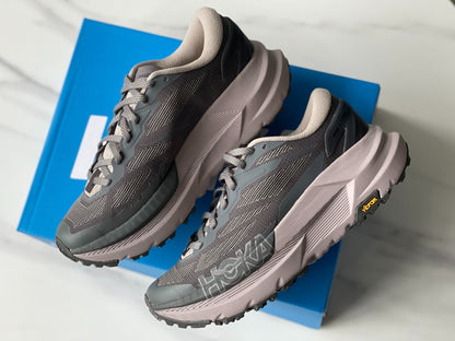 HOKA Mafate X Cement gray | Dark purple