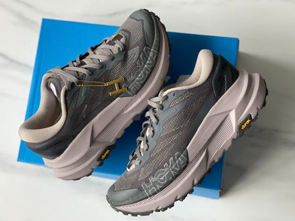 HOKA Mafate X Cement gray | Dark purple