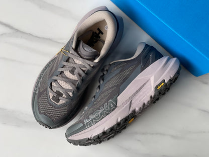 HOKA Mafate X Cement gray | Dark purple