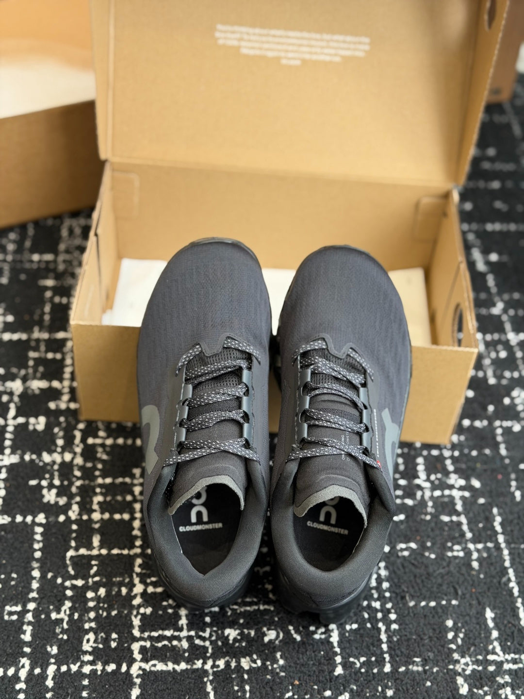 On Cloudmonster 3 All Black Cushioned Road Running Sneakers