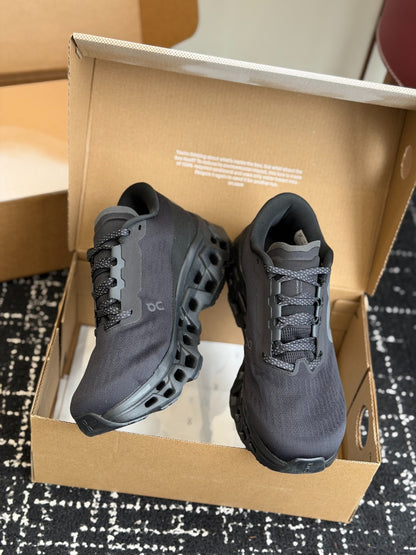 On Cloudmonster 3 All Black Cushioned Road Running Sneakers
