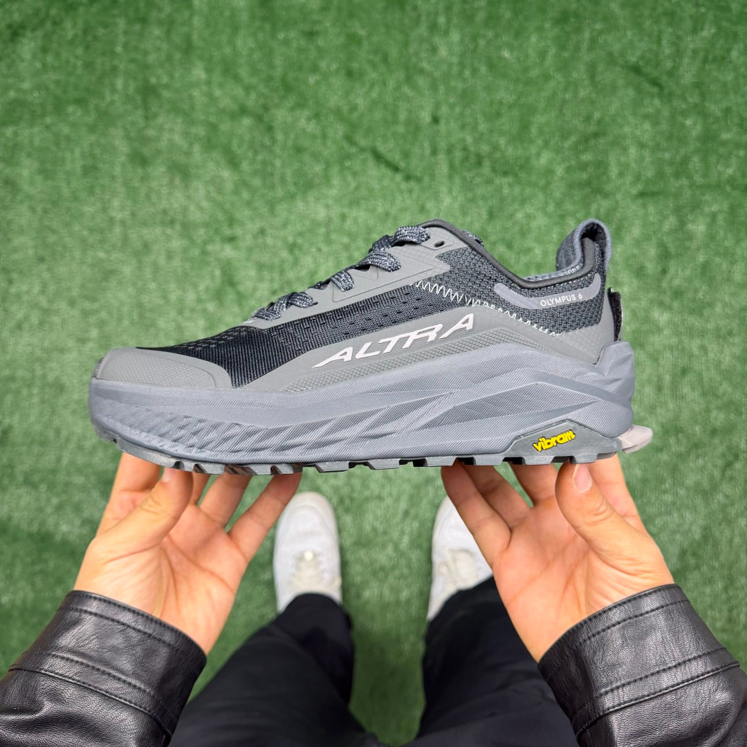 Altra Olympus 6 Black Grey Zero Drop Breathable Trail Running Sneakers