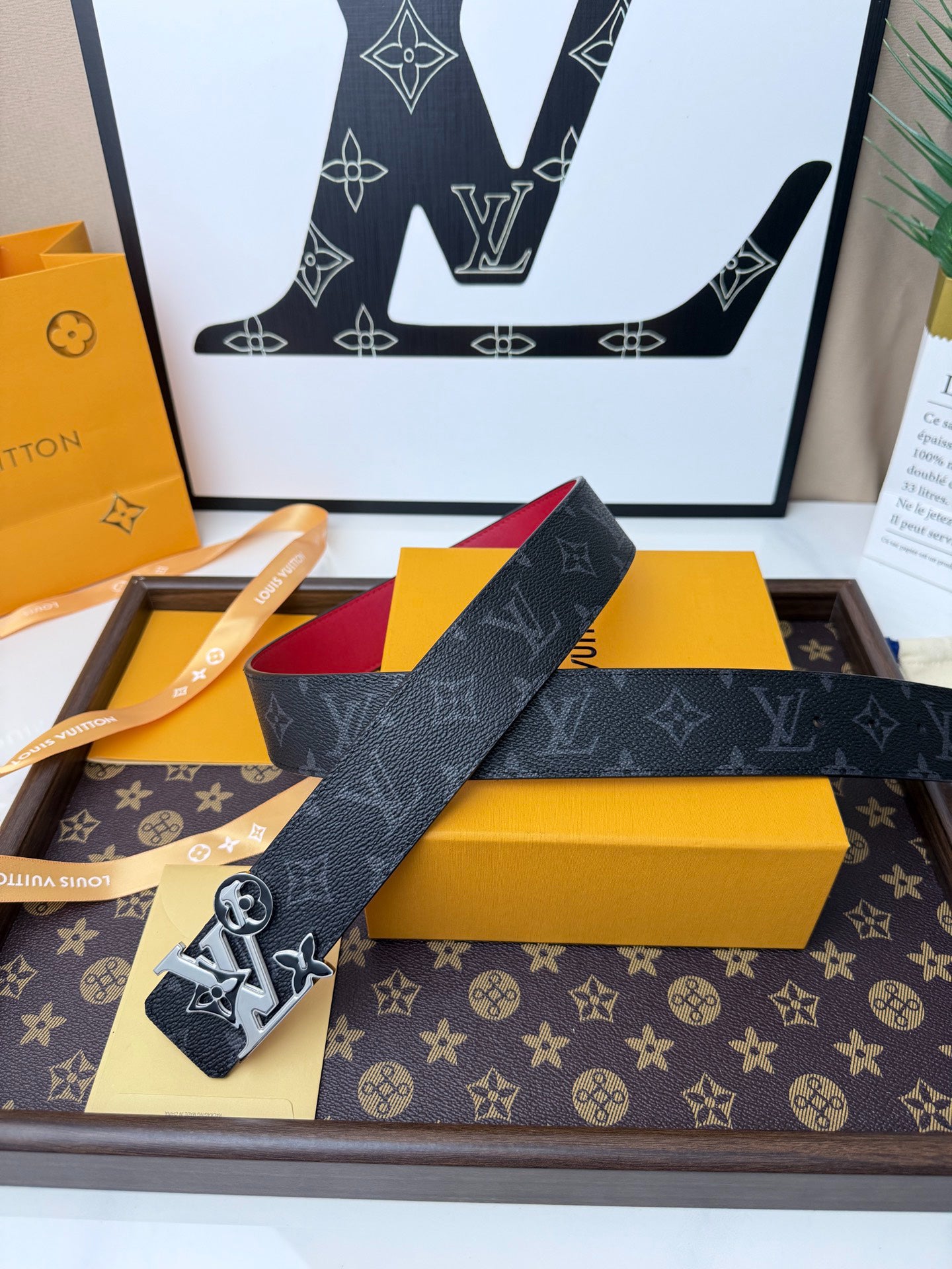 LV Monogram Eclipse Multicolor Buckle 40mm Reversible Belt