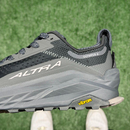 Altra Olympus 6 Black Grey Zero Drop Breathable Trail Running Sneakers