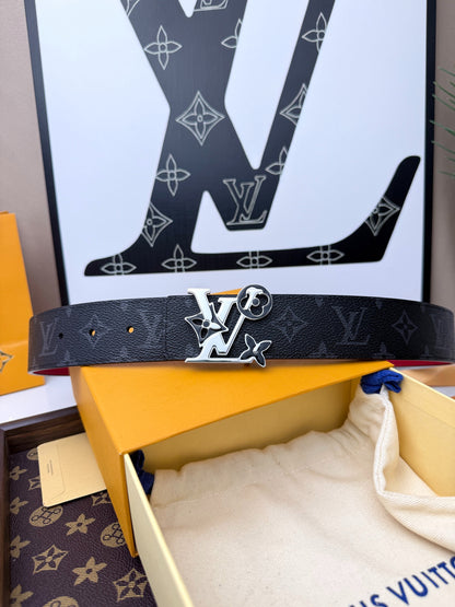 LV Monogram Eclipse Multicolor Buckle 40mm Reversible Belt
