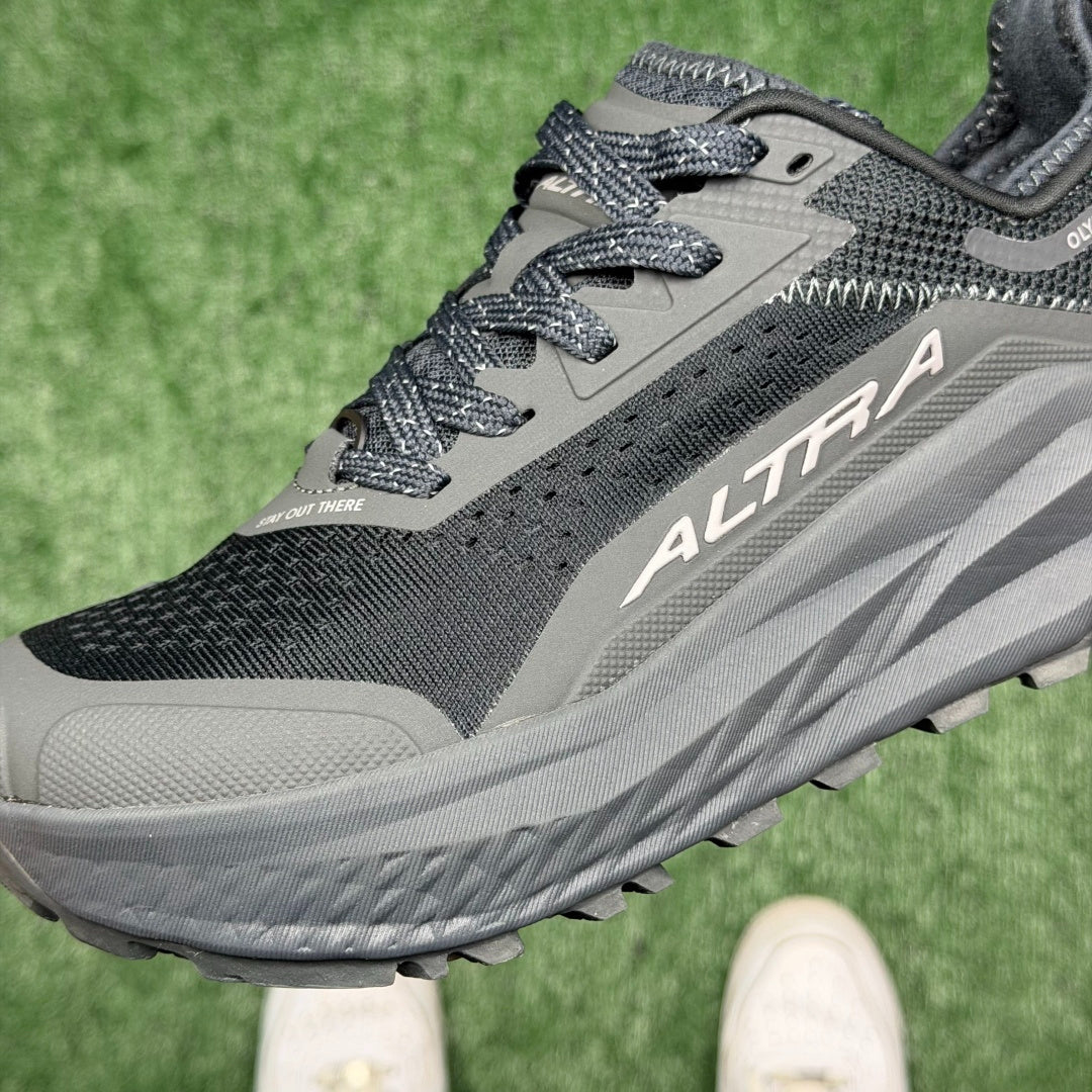Altra Olympus 6 Black Grey Zero Drop Breathable Trail Running Sneakers