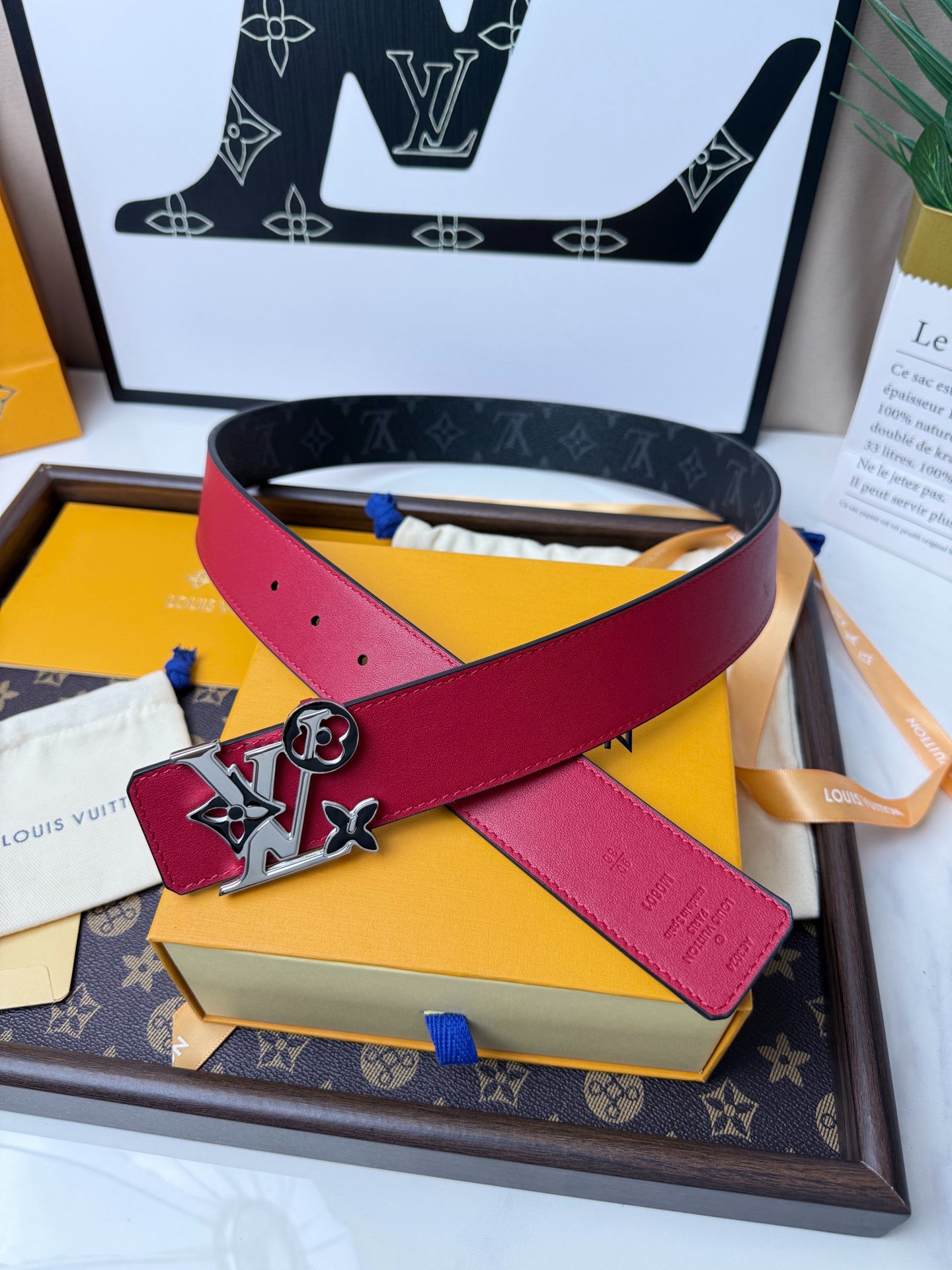 LV Monogram Eclipse Multicolor Buckle 40mm Reversible Belt
