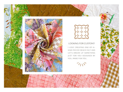 Handmade Baby Quilt – Heather Ross Fabric Patchwork, Colorful Maximalist Nursery Quilt, One of a Kind