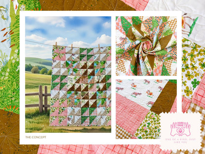 Handmade Baby Quilt – Heather Ross Fabric Patchwork, Colorful Maximalist Nursery Quilt, One of a Kind