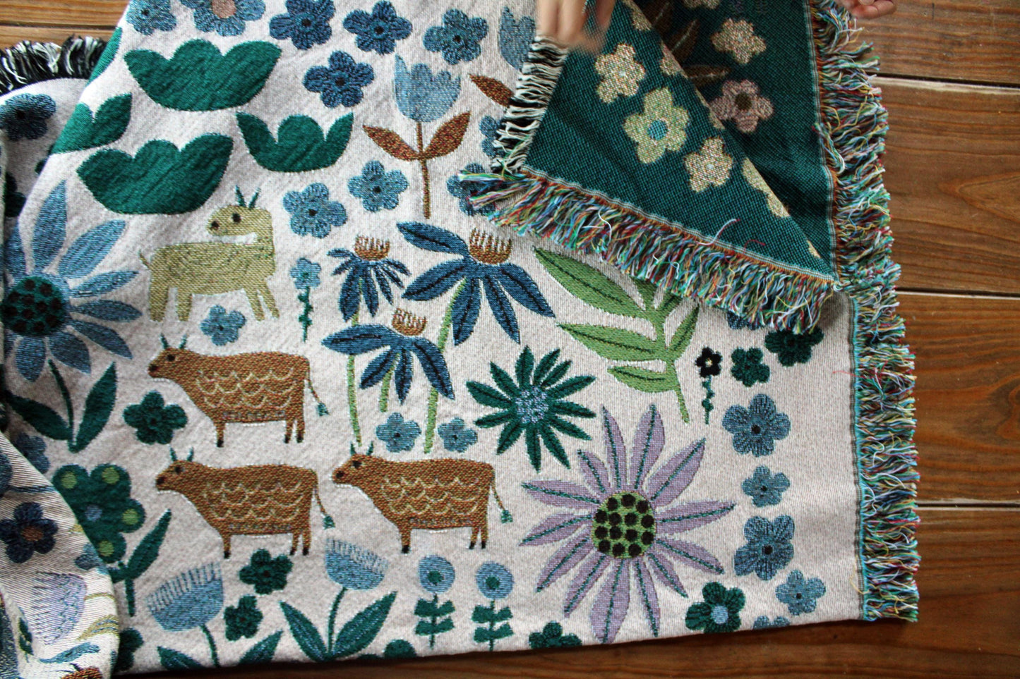 Folklore Throw Blanket Tapestry