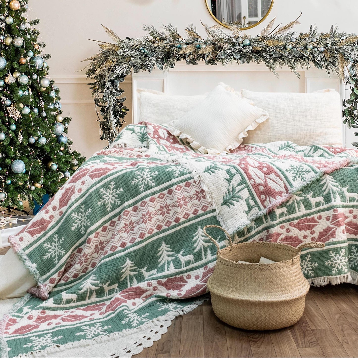 8 Layers King Size Gauze Comforter , OEKO-TEX Certified, Muslin Quilt, Organic Throw Blanket