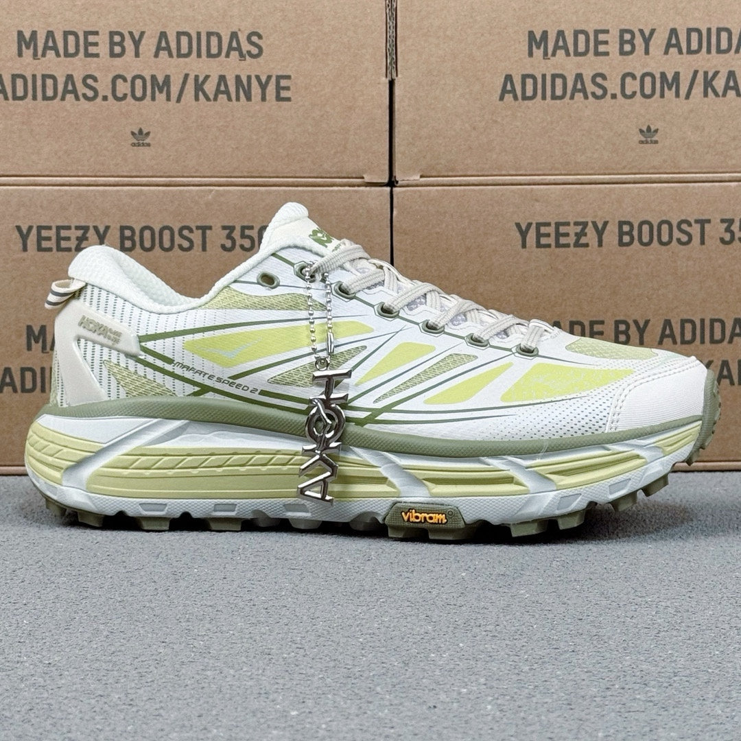 HOKA Mafate Speed 2 Silver Gray | Fluorescent yellow