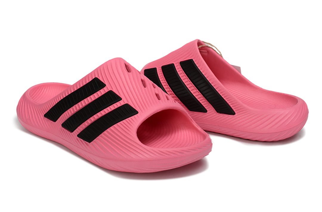 Adidas Purechill Pink Black Open-Toe Recovery Slides KI0065