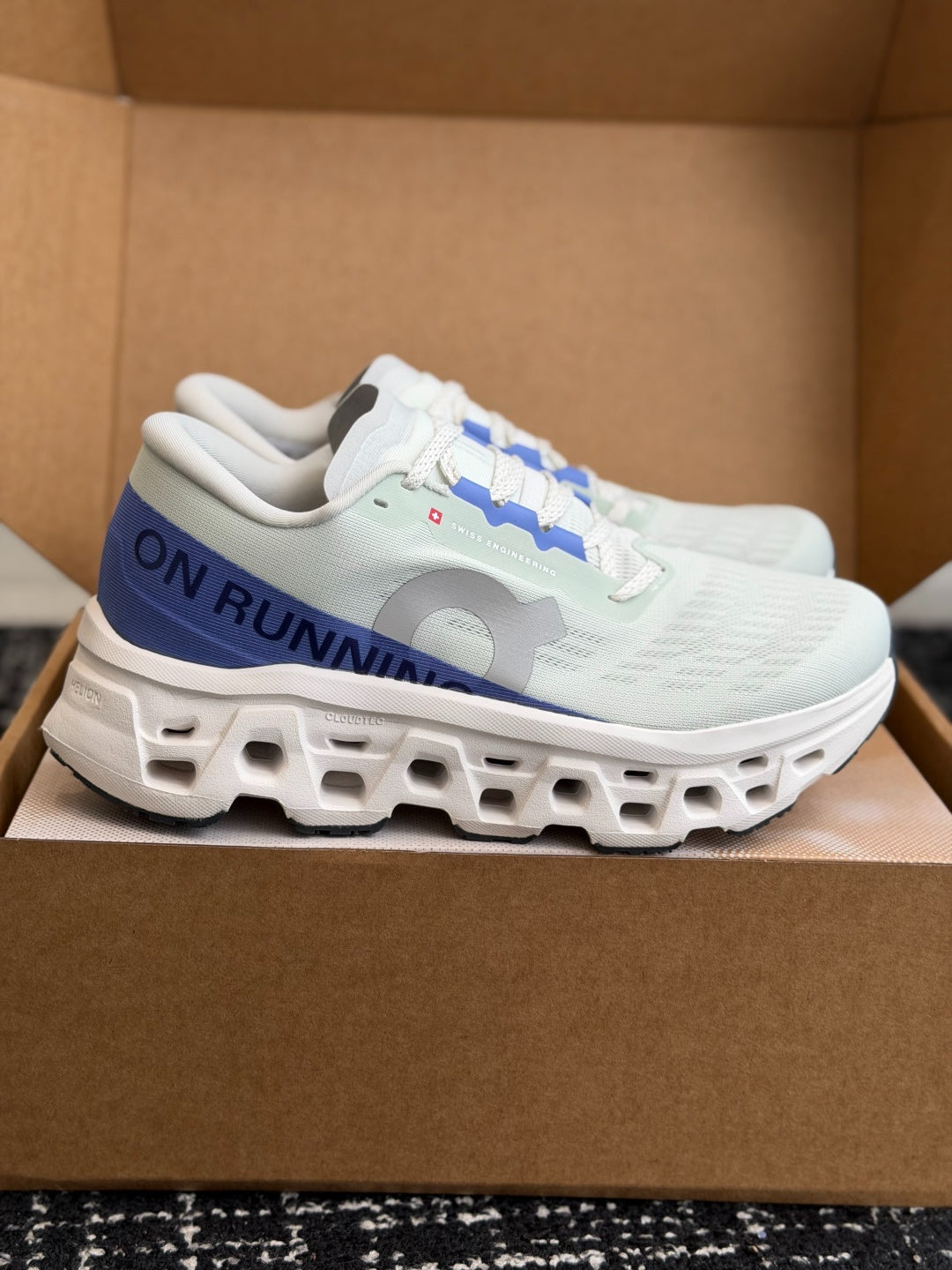 On Cloudmonster 3 Mint Blue Cushioned Road Running Sneakers