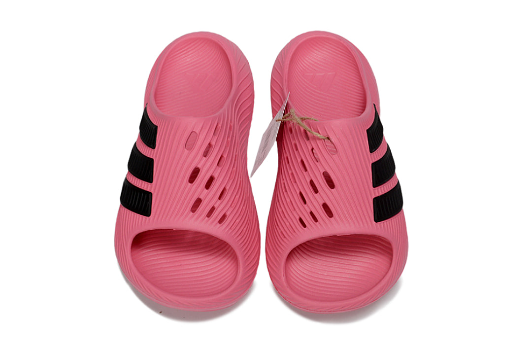 Adidas Purechill Pink Black Open-Toe Recovery Slides KI0065