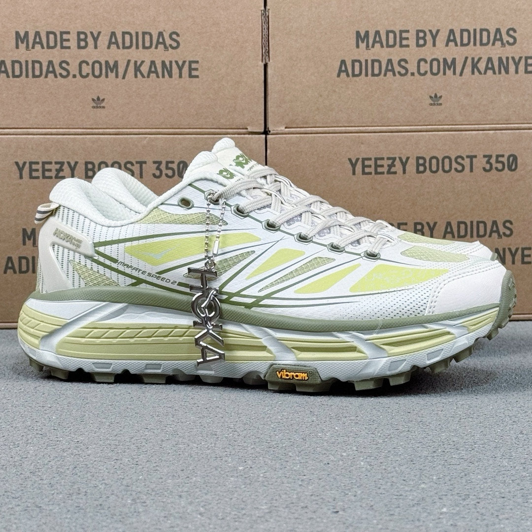 HOKA Mafate Speed 2 Silver Gray | Fluorescent yellow