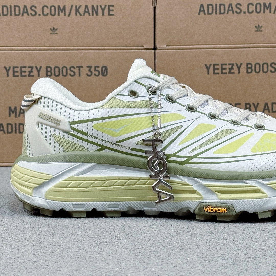 HOKA Mafate Speed 2 Silver Gray | Fluorescent yellow