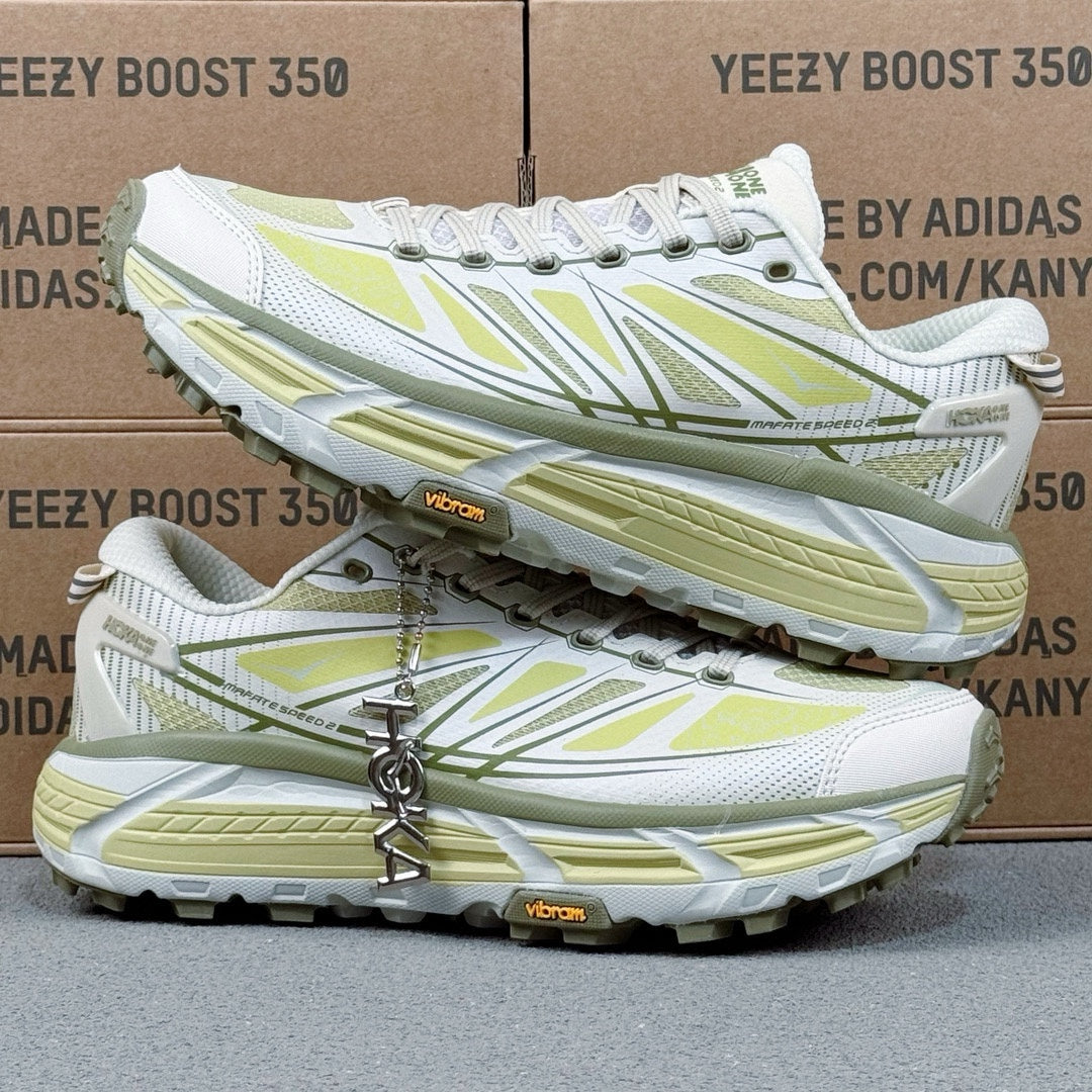 HOKA Mafate Speed 2 Silver Gray | Fluorescent yellow