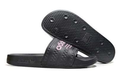 Adidas Originals Adilette Black/Pink Logo Slide Sandals GX6962