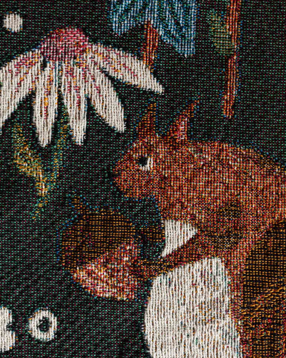 Gift for Mom Blanket: Thanks for Helping Me Grow, Floral Garden Woven Throw, Mothers Day Present