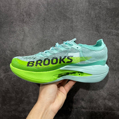 Brooks Unisex Hyperion Elite 5 Carbon-Plated Racing Shoes (Limpet/Black/Green Gecko)
