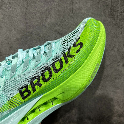 Brooks Unisex Hyperion Elite 5 Carbon-Plated Racing Shoes (Limpet/Black/Green Gecko)
