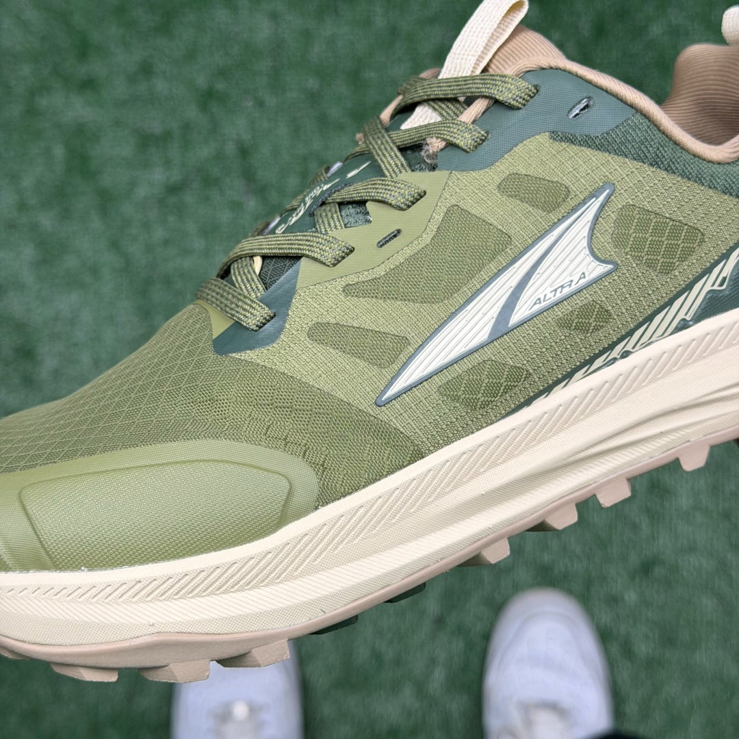 Altra Lone Peak 7 Olive Green Beige Zero Drop Breathable Trail Running Sneakers