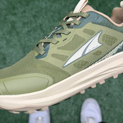 Altra Lone Peak 7 Olive Green Beige Zero Drop Breathable Trail Running Sneakers